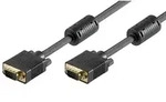 GOOBAY Full HD SVGA Monitorkabel, vergoldet, 3 m, Schwarz - VGA-Stecker (15-polig) -