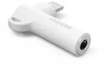 HAMA Aux-Adapter Lightning - 3,5-mm-Klinke-Buchse, 90&oslash; Winkelstecker, Wei&szlig;