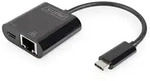 DIGITUS USB-Type-C Gigabit Ethernet Adapter + PD mit Leistungsabgabefunktion