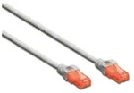 DIGITUS Patchkabel Cat6 U/UTP 2xRJ45 0.25m grau Hebelschutz