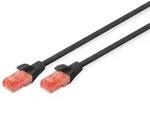 DIGITUS CAT 6, U-UTP Patchkabel, PVC AWG 26/7, L&auml;nge 0,5 m, Farbe Schwarz