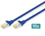 DIGITUS Patchkabel, Cat6a, S/FTP, RJ-45/RJ-45, 1m, blau, 10er-Pack