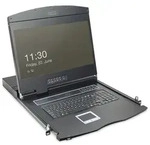 DIGITUS "Modulare Konsole mit 19" TFT (48,3cm), 16-Port CAT 5 KVM & Touchpad, DE