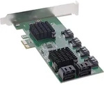 INLINE Schnittstellenkarte, 8x SATA 6Gb/s Controller, PCIe 2,0 (PCI-Express)
