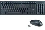 EQUIP Kabelloses Tastatur- und Mausset schwarz, USB, ES