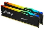 KINGSTON FURY Beast RGB schwarz DIMM Kit 16GB, DDR5-6000, CL30-36-36, on-die ECC