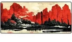 SHARKOON Skiller SGP30 XXL D3, Gaming Mouse Mat, gelb/rot/schwarz