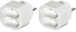 HAMA Adapterstecker, 2-fach Euro, wei&szlig;