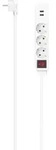 HAMA Steckdosenleiste mit Schalter, 3-fach, 2x USB, 1.4m, wei&szlig;