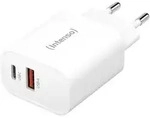 INTENSO Power Adapter W30AC, 30 Watt, USB-A + USB-C, wei&szlig;