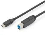 DIGITUS USB Type-C Verbindungskabel, Typ C auf B St/St, 1.8m, 3A, 5GB, 3.0 Version,