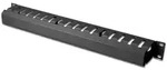 DIGITUS 1HE Kabelmanagement K&auml;fig abnehmbare R&uuml;ckblende, 44x483x68 mm, schwarz