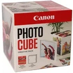 CANON Plus Glossy II PP-201 Photo Cube pink Fotopapier hochgl&auml;nzend wei&szlig;, 13x13cm,