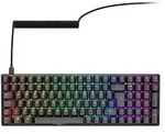 SHARKOON Skiller SGK50 S2, schwarz, LEDs RGB, hot-swap, Gateron RED, USB, DE