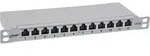INLINE 10" Patchfeld Cat,6A 0,5HE 12-fach, lichtgrau, RAL7035, mit Staubschutz