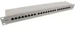 INLINE Patchfeld Cat,6A 24-fach, 48,26cm (19"), 1HE, lichtgrau RAL7035