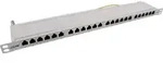 INLINE Patchfeld Cat,6A 24-fach, 48,26cm (19"), 0,5HE, lichtgrau RAL7035