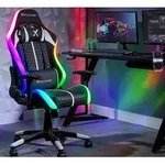 XROCKER Gaming B&uuml;rostuhl black LED-Beleuchtung/Komfortkissen