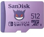 SANDISK Nintendo Switch R100/W90 microSDXC 512GB, UHS-I U3, Class 10