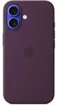APPLE Silikon Case mit MagSafe f&uuml;r iPhone 16 Pflaume