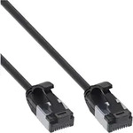 INLINE Patchkabel slim, U/FTP, Cat,8,1, TPE halogenfrei, schwarz, 3m