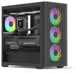 AEROCOOL D301A Black, inkl. 4x L&uuml;fter, L&uuml;fter LED ARGB, Glasfenster