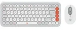 LOGITECH POP Icon Combo, Off-White & Orange, Logi Bolt, USB/Bluetooth, US