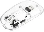 MANHATTAN Transparent Rechargeable Wireless Mouse, transparent/wei&szlig;, USB