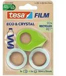 TESAfilm Eco & Crystal, 10m x 19mm, Blister 2er-Pack + Mini-Abroller