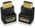 ICY BOX Set aus 2x HDMI Winkeladaptern mit zwei verschiedenen Ausrichtungen