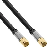 INLINE Premium SAT-Kabel, 4x geschirmt, 2x F-Stecker, >110dB, schwarz, 3m