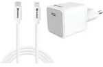SANDBERG USB-C AC 20W Charger EU + Lightning 1M wei&szlig;