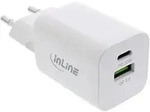 INLINE Power Delivery + Quick Charge USB Netzteil, 33W, USB-A + USB-C, wei&szlig;