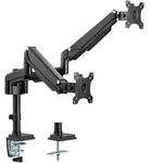 INLINE Tischhalterung mit Lifter, f&uuml;r zwei Monitore bis 82cm (32"), 9kg