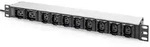 DIGITUS 1HE Aluminium PDU, Rack Mount, 8 x C13, 2 x C19 16A, 230VAC, 50/60Hz, IEC