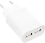 INLINE USB Ladeger&auml;t DUO, Netzteil 2-fach, 100-240V zu 5V/2,1A, wei&szlig;