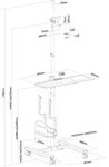 NEOMOUNTS BY NEWSTAR Mobile Workplace Floor Stand (monitor, keyboard/mouse & PC)
