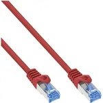INLINE Patchkabel, Cat,6A, S/FTP, TPE (LSZH), CCA, rot, 10m