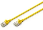 DIGITUS CAT 6A F-FTP Slim Patchkabel, 5 m, Gelb 32/7, L&auml;nge 5 m, Gelb