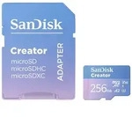 SANDISK Creator R190/W130 microSDXC 256GB Kit, UHS-I U3, A2, Class 10