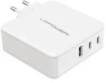 LC-POWER USB-GaN-Ladeger&auml;t mit 65W Ausgangsleistung wei&szlig;