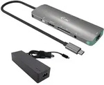 I-TEC Metal Nano Dock, inkl. Netzteil, USB PD 100W, USB-C 3.0 [Stecker]