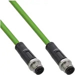 INLINE Industrie Netzwerkkabel, M12 4-pin D-kodiert Stecker/Stecker, PUR, 7,5m