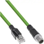 INLINE Industrie Netzwerkkabel, M12 8-pin X-kodiert St, zu RJ45 St,, Cat,6A 1m