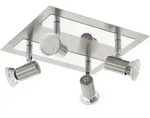 EGLO QUADRAT/4 GU10/LED 5WNICKEL-MATT / CHROM ROTTELO Deckenleuchte 4-flammig,
