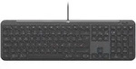LOGITECH K620 Signature Slim Wired for Business, Graphite, USB, DE