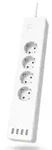 HAMA Smarte WLAN-Steckdosenleiste 4-fach, einzeln schaltbar, &Uuml;berlastsch., 4xUSB