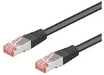 GOOBAY CAT 6 Patchkabel, S/FTP (PiMF), Schwarz, 3 m - CCA Kupfergemisch