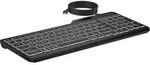 HP 405 Multi-Device Backlit Wired Keyboard, schwarz, USB, DE