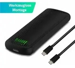 FANTEC NVMe31-FastLock M.2 NVMe SSD-Case, schwarz, USB-C 3.1